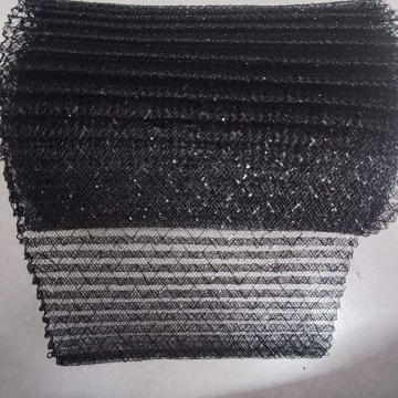Pleated Glitter Black